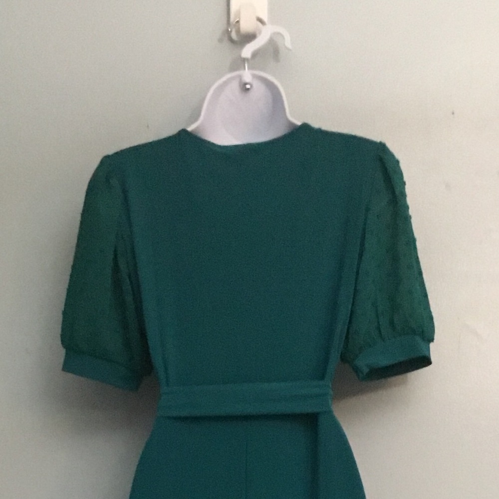 Chaus Teal V-Neck Tie-Waist Maxi Dress - Picture 16 of 16